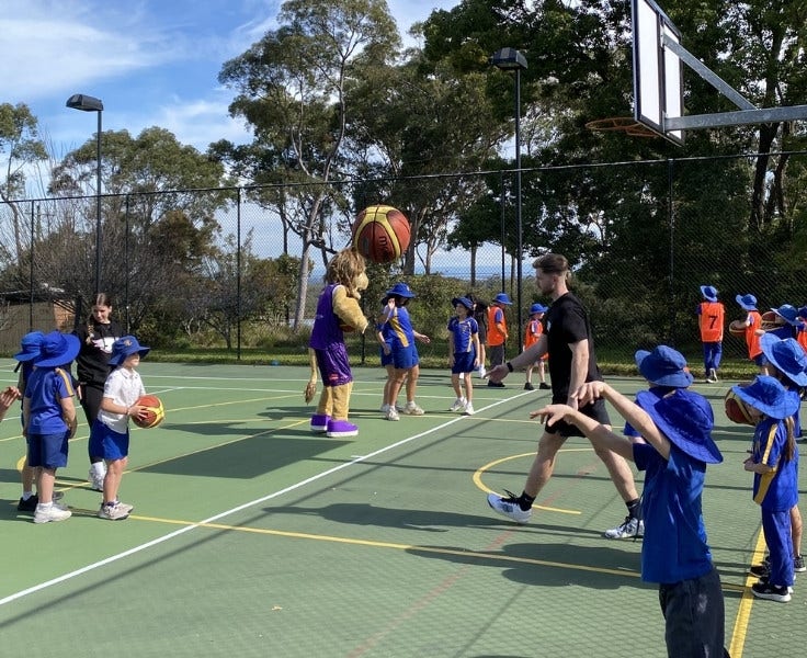 Basketball training session with Hoops Capital at Hillside Public School