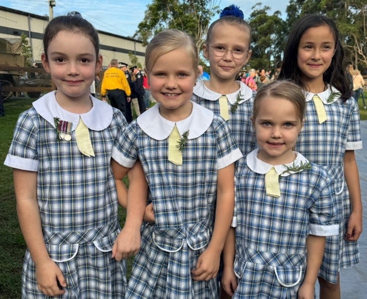 Hillside students at ANZAC day ceremony